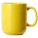 Smilatte 20 OZ Large Coffee Mug, M016 Plain Ceramic Boss Big Tea Cup with Handle for Dad Men, Yellow