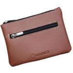 GIMNER Genuine Leather Coin Pouch/Purse with 2 Key Holding Chain Custom Upper for Women (Set of 1 Color Maroon)