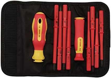 Draper XP1000 10 Piece Precision Screwdriver Set | VDE Dual Insulated Interchangeable Blade | Electrical Tool Driver Set | Hand Tools Set | 05721