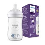 Philips Avent Natural Response Baby Bottle - 260ml Baby Milk Bottle, BPA Free for Babies 1 Month+, Koala Pattern (Model SCY903/67)