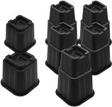 MYMULIKE Bed Risers 8 Inch, Elevation in Height 3, 5, 8 inch, Stackable Bed Frame Risers, Heavy Duty Support Up to 8000 lbs Furniture Risers 12 Pack for Table, Couch, Desk, Chair