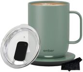 Ember Temperature Control Smart Mug 2, 14 oz | App Controlled Heated Coffee Cup | Double your battery life when you pair Ember Mug with an Ember Sliding Lid | Signature Series Cloth