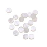 Musiclily Pro 6mm Natural Mother of Pearl Guitar Fretboard Inlay Dots, White Pearl (Set of 20)