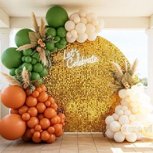 Sage Green Terracotta Orange Ivory Balloon Arch Kit – Double Stuffed Burnt Orange Green Balloon Garland for Little Cutie Baby Shower Wedding Rustic Birthday Party Fall Decorations