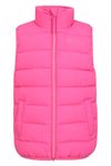 Mountain Warehouse Rocko Kids Padded Gilet - Water Resistant Rain Coat with Microfibre Padding & Front Pockets, Boys & Girls - For Autumn, Winter & Outdoors Pink Kids Size 7-8 Years