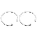 uxcell 2Pcs 65mm Internal Retaining Ring Circlip, 304 Stainless Steel Internal Circlip Snap Rings C-Clips for Grooved Shafts Studs, Silver Tone