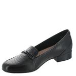 Black Leather Womens Loafers