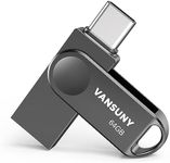 Vansuny Dual USB C Flash Drive 64GB USB 3.0 2-in-1 Type C + USB A Thumb Drive UDP-Tech Waterproof Metal Pen Drive Portable OTG Flash Drive