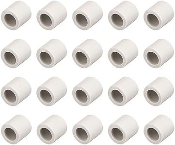 uxcell 20pcs 10mm Dia Ceramic Tube Insulated Electronic Wire Bundle Heat Insulation Protection Single Bore
