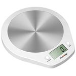 ACCUWEIGHT 203 - Digital Kitchen Scale - Electronic Kitchen Scales - With Stainless Steel Platform, LCD Display - Batteries Included - Maximum 5 kg