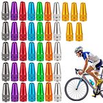 Morices 40 Pcs Bicycle Presta Valve Caps, 8 Colors Anodized Aluminum Alloy Presta Cycling Valve Caps, French Style Tyre Caps Dust Covers Bike Tire Valve Stem Caps for MTB Road Bicycle