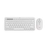 Logitech Pebble 2 Combo, Wireless Keyboard and Mouse, Quiet and Portable, Customizable, Logi Bolt, Bluetooth, Easy-Switch for Windows, macOS, iPadOS, Chrome - Tonal White