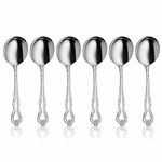 Shri & Sam Stainless Steel Vintage Desert Soup Spoon,6 Pieces