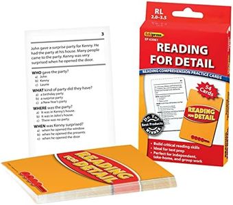 Edupress Reading Comprehension Practice Cards, Reading for Detail, Red Level (EP63061)