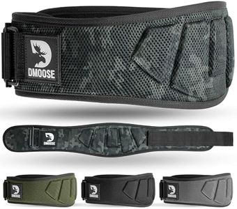 DMoose Fitness Weight Lifting Belt for Squats, Deadlift & Intense Workout - 6" Adjustable Fit Auto Lock Weightlifting Belt for Men & Women - Neoprene Gym Belts for Stability (Black Camo 2.0)