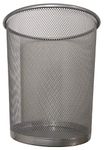 DIVCHI Circular Mesh Wastebasket Trash Can, Waste Basket Garbage Can Bin for Bathrooms, Kitchens, Home Offices, Dorm Rooms (SILVER)