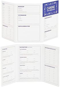 Juvale 24 Pack Puppy Vaccination Record Card, Dog Vaccine and Canine Health Record Booklets (5x3.5 in)