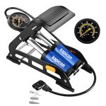 Kapicon KP-AP10B Double Cylinder Foot Air Pump 160 PSI | Portable High Pressure Tyre Inflator | Heavy Duty Cycle Pump for Car, Bike, Bicycle & Sports Balls