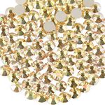 Beadsland 1440 PCS Flat Back Crystal Rhinestones Round Gems for Nail Art and Craft Glue Fix,Metal Sunlight(SS10(2.7-2.8mm))