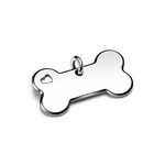 PANDORA Moments 312269C00 Pet Dog Bone Collar Pendant Stainless Steel Compatible with Pet Collar Made of Leather-Free Fabric, one size, Stainless Steel, No Gemstone