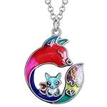 DUOWEI Cute Enamel Mom Mother Neckl