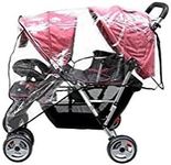 Ymkf Sqqr Weather Shield Double Popular for Swivel Wheel Stroller Universal Size Baby Rain Cover/Wind Shield Deal (Black)