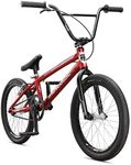 Mongoose Title Pro XXL BMX Race Bike with 20-Inch Wheels in Red for Beginner or Returning Riders, Featuring Lightweight Tectonic T1 Aluminum Frame and Internal Cable Routing