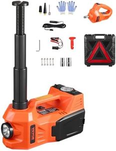 VEVOR Electric Car Jack, 5 Tons /11000 lbs, Electric Scissor Jack with Built-in Inflator, 12V Tire Change Replacement with Electric Impact Wrench & LED Light, Portable Jack kit for Sedan, SUV, Truck