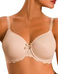 Chantelle Women's Rive Gauche Full Coverage Smooth Bra (Cappuccino, 34F/34DDD)