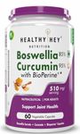 HealthyHey Nutrition Boswellia Serrata & Curcumin with Bioperine - 60 Vegetable Capsules