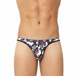 BRUCHI CLUB Men Thongs Brief Underwear Flexible and Comfortable Multicolor Printed Thong Bikini G_String Sexy Lingerie Panties Briefs (Size-Large) | ANJ-ML-FOXY0447-L