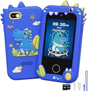 UCIDCI Kids Smart Phone Toys for Girls Toddler Phone Toys with Learning Games, Christmas, Birthday Gifts for 3 4 5 6 7 Year Old Boys Blue
