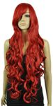 QIYUN.Z Women's Extra Long Wavy Curly Red Fancy-Dress Party Heat Resistant Full Hair Cosplay Anime Costume Wig