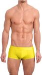 Gary Majdell Sport Mens New Solid Hot Body Boxer Swimsuit Yellow X-Large