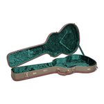 Crossrock Electric Guitar Case fits PRS SE Standard Solid Body, Wooden Hard-Shell, Sponge Lining, Metal Feet, Storage Space, for Solid Body, with Removable Shoulder Straps, Green (CRW700PRSEGN)