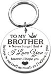 Brother Gifts from Sister Big Brother Keychain Brothers Stepbrother Christmas Birthday Valentine Gifts Present Key Ring Brother in Law