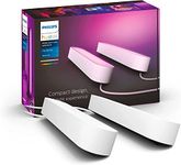 Philips Hue Play White and Colour Ambiance Smart Light Bar Double Pack Base Unit, Entertainment Lighting for TV and Gaming (Works with Alexa, Google Assistant and Apple HomeKit), White