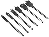 Amazon Brand - Denali, 6 Piece Spade Bit Set, 10 mm to 25 mm