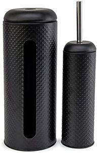 salt&pepper Spot Toilet Brush & Roll Holder - Set of 2 - Black - Bathroom Storage Toilet Brushes