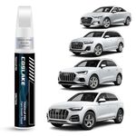 COSLAKE Car Touch Up Paint(Glacier White Metallic(LS9R/2Y)) for Audi, Car Paint Scratch Repair Kit, Quick & Easy Solution to Repair Car Scratches, 2 in 1 Scratch Remover Pen with Extra 1mm Fine Brush