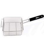 Stainless Steel Deep Fryer Basket, Fish Frying Chip Frying Fry Serving Basket Food Strainer Wire Chip Fried Baskets for Chips, Fries, Shrimps, Onion Rings