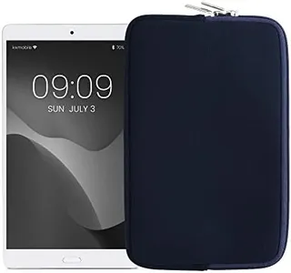 kwmobile Neoprene Pouch Compatible with 8"-8,4" Tablet - Universal Sleeve Case Cover with Zipper for Tablet - Dark Blue