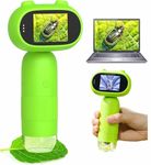 Handheld Microscope for Kids, Portable 1000X Digital Microscope with 2" Screen, HD 16MP Camera & 1080P Video, Mini Magnifier with Light, Educational Science Toy for Age 3 4 5 6 7 8 Boys & Girls