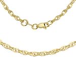 Carissima Gold Women's 9 ct Yellow Gold Hollow 1.7 mm Diamond Cut Prince of Wales Chain Necklace of Length 51 cm/20 Inch