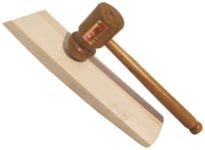 USI Universal Cricket Mallet, 567S (Brown, Pack of 3 Pieces) Cricket Bat Hammer, Wooden Mallet/hammer For Knocking And Bat Preparation