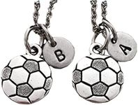 Best friend necklace, soccer ball n