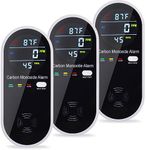 WESHLGD Carbon Monoxide Detectors, Plug in Type CO Alarm Monitor with Clear LCD Display, 3-in-1 Carbon Monoxide Detector (CO, Temperature and Humidity Display), Easy to Read & Install