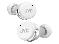 JVC Compact True Wireless Headphones with Active Noise Cancelling, Low-Latency Mode for Gaming and Movies, Bluetooth 5.2, Long Battery Life (up to 21 Hours) - HAA30TW (White), Small