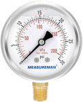 MEASUREMAN 2-1/2" Dial Size, Oil Fi