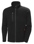 Helly-Hansen Oxford Full Zip Fleece Jackets for Men Featuring Double-Layer Collar and Handwarmer Pockets with Brushed Lining, Black - Large